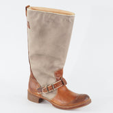 Womens Timberland Lucille 67622 Tan Leather Pull On Casual Tall Ladies Boots